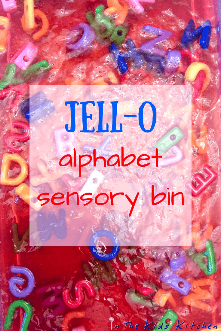 Learn the ABC's and have some good ol' squishy fun with this easy Alphabet Jello Sensory Bin!