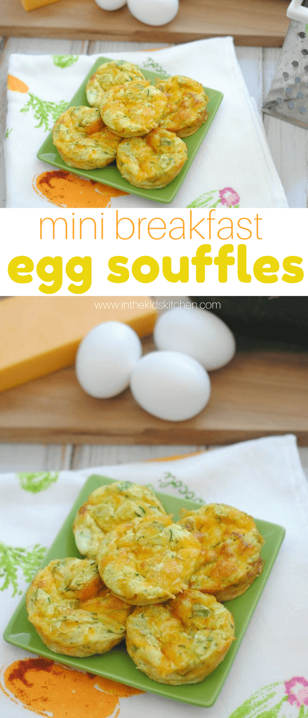 An easy breakfast idea that kids can help make - mini breakfast egg souffles, or egg muffins, that are way easier than you would have thought