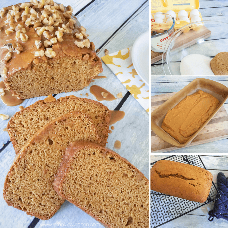 Spot-on copycat Starbucks pumpkin loaf recipe! Perfect fall flavored pound cake with a rich caramel glaze - your favorite holiday dessert at home any time!