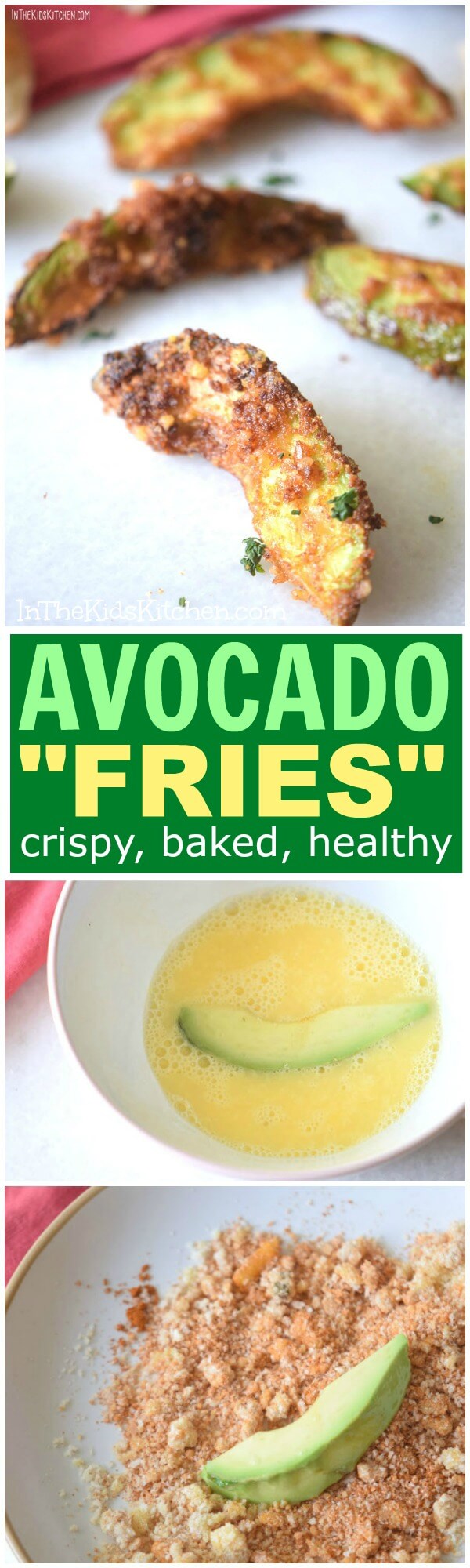 A nutritious (and delicious) alternative to greasy french fries, these Baked Avocado Fries are packed with vitamins and fiber. Plus they're easy to make!