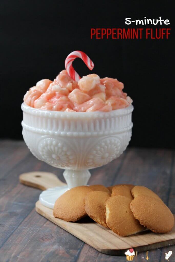 A quick and easy peppermint fluff dip - a delicious holiday dessert dip your guests will go crazy over