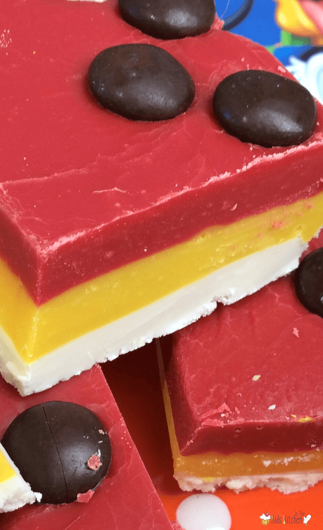 Mickey Mouse Party Layered Fudge