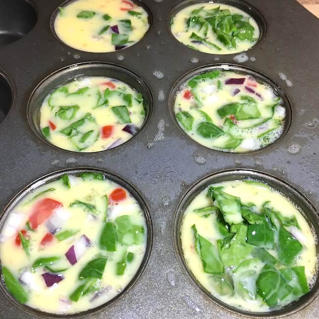 High protein for lasting energy - Avoid the mid-morning "crash" with these delicious veggie egg cups breakfast recipe!