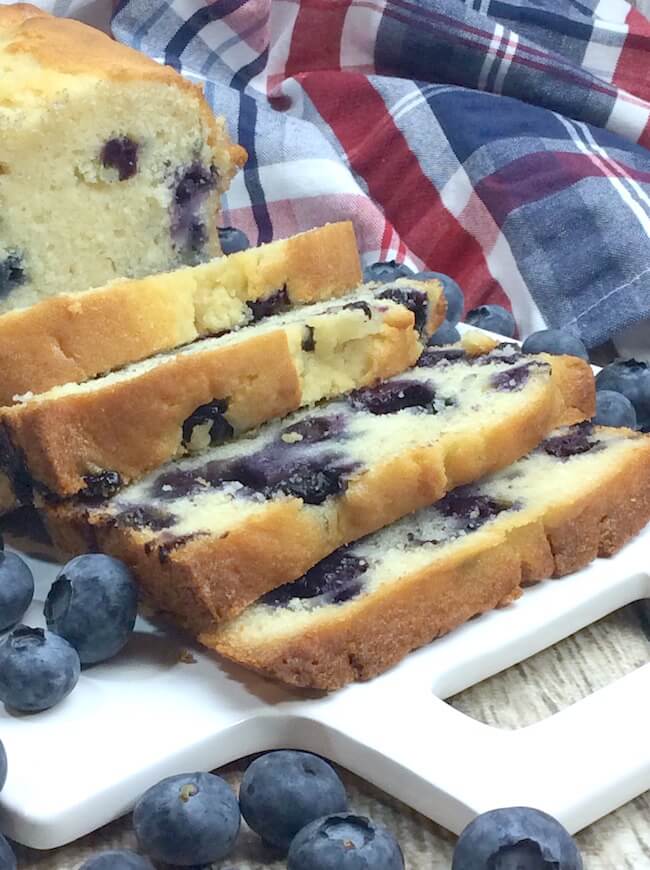 Forget muffins!! Take advantage of the summer growing season with this amazing blueberry loaf! Perfect for breakfast, dessert, or anytime!