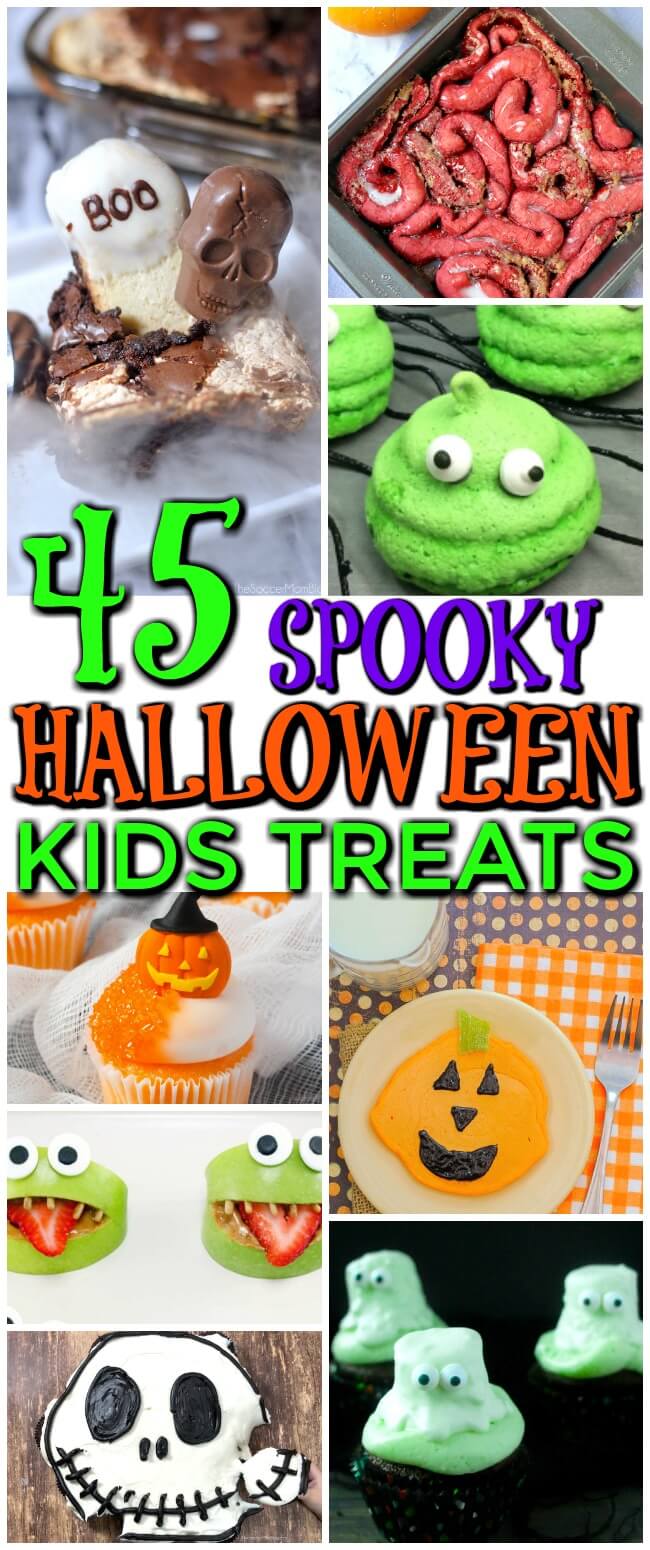 Click for the creepiest, coolest collection of Kids Halloween Snacks and desserts!