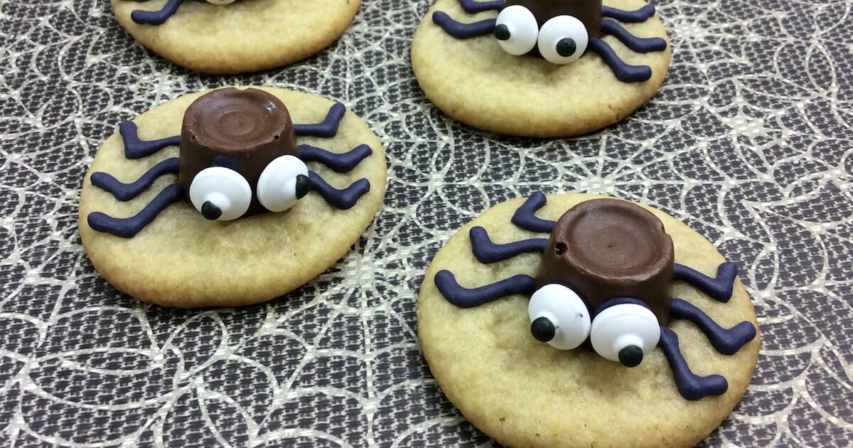 You'll LOVE these absolutely adorable and party perfect Halloween Spider Cookies! Only 4 ingredients and easy enough for kids to make. 