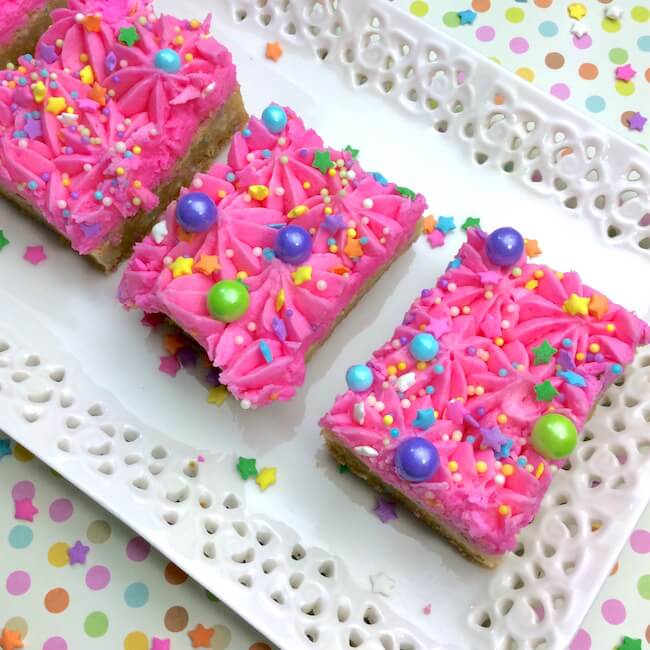 Supremely sparkly and perfect for any occasion — these unicorn sugar cookie bars are almost too much fun! (almost!)