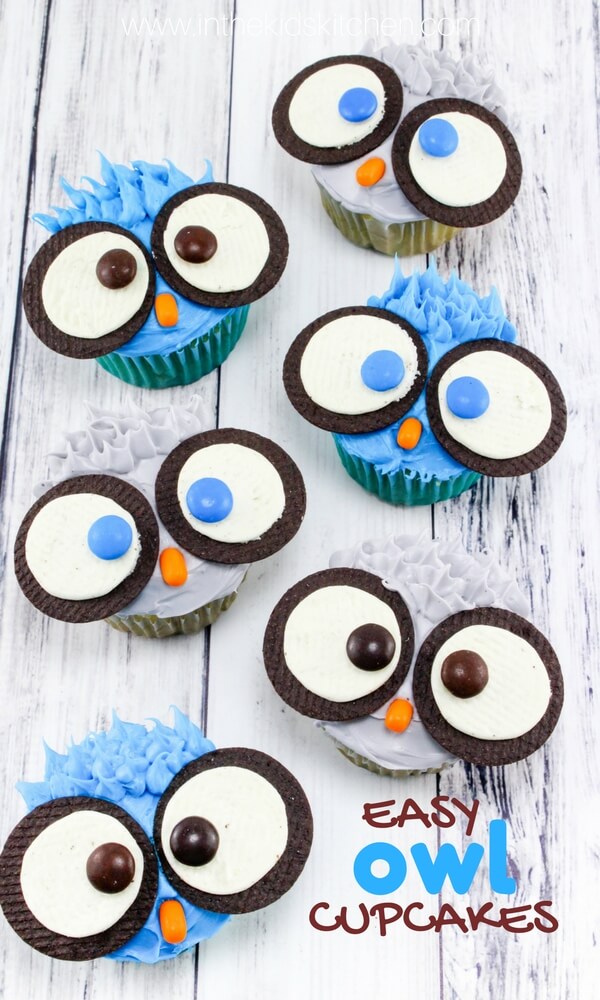 Cute & Easy Owl Cupcakes