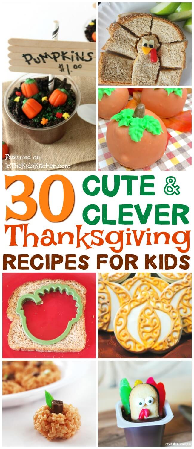 From breakfast to dessert, we've got it covered with this complete collection of creative kids Thanksgiving recipes!