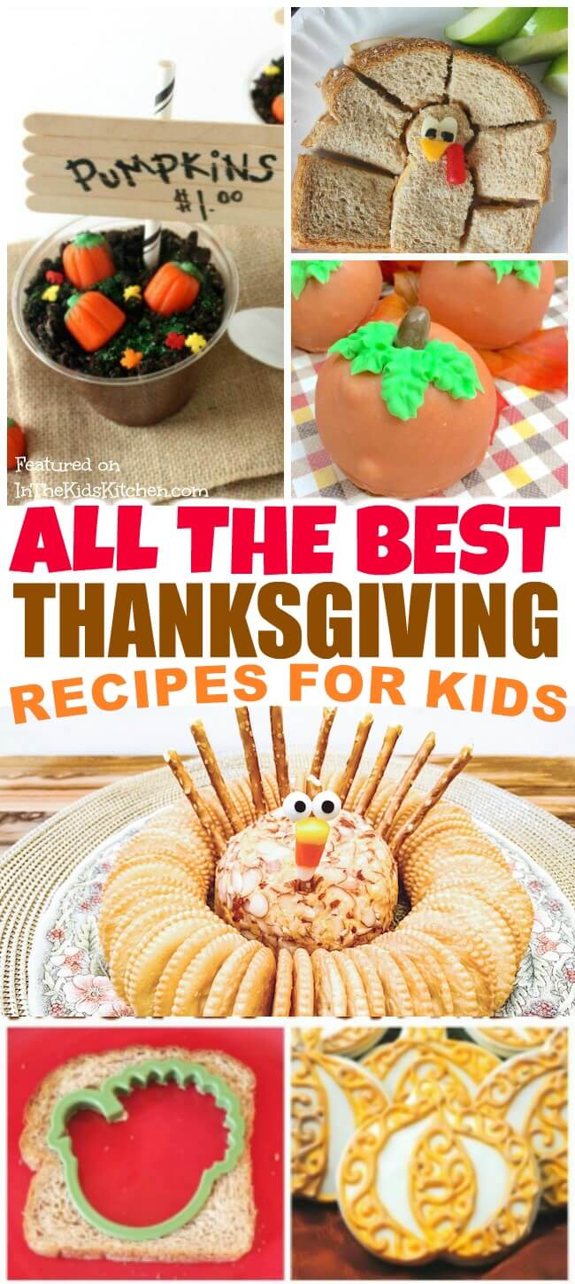 Click here to see ALL of the cutest Thanksgiving recipes for kids! Snacks, desserts, lunchbox ideas and more!
