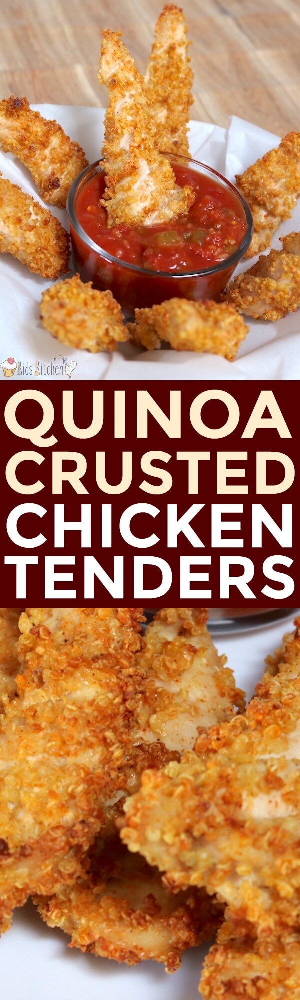 Crunchy on the outside, tender and juicy on the inside - our Quinoa Crusted Chicken Fingers are a deliciously healthy update on a comfort food classic!