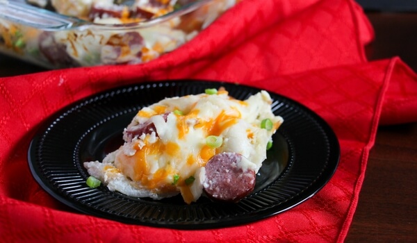 A delicious and unique spin on a comfort food classic — you've got to try this creamy Pierogi Casserole! An easy & hearty 30 minute meal perfect for weeknight dinner!