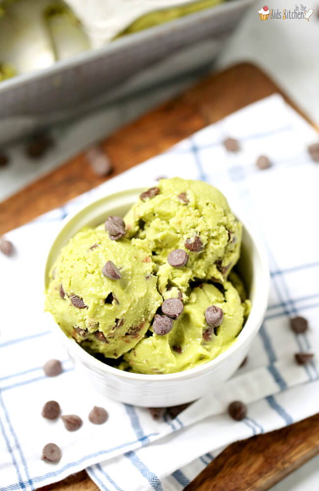 Dairy free & naturally-sweetened, this mint chocolate chip avocado ice cream is more like "nice" cream!