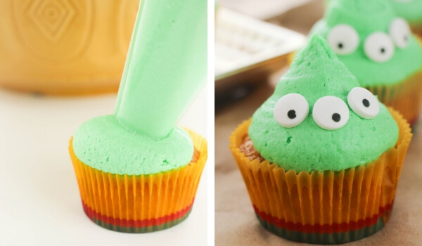 How to make alien cupcakes inspired by the movie Toy Story
