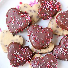 Chocolate Chip Cookie Dough Hearts (w/ Video)
