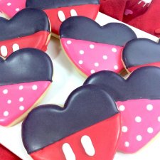Minnie & Mickey Mouse Heart Cookies