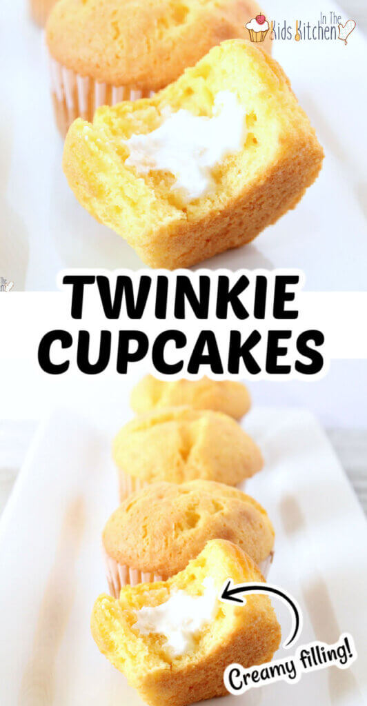 Twinkie Cupcakes: yellow cupcakes with creme filling