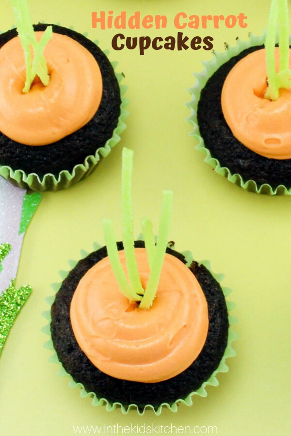 These clever Carrot Patch Cupcakes are perfect for an Easter party and they're a breeze to make!
