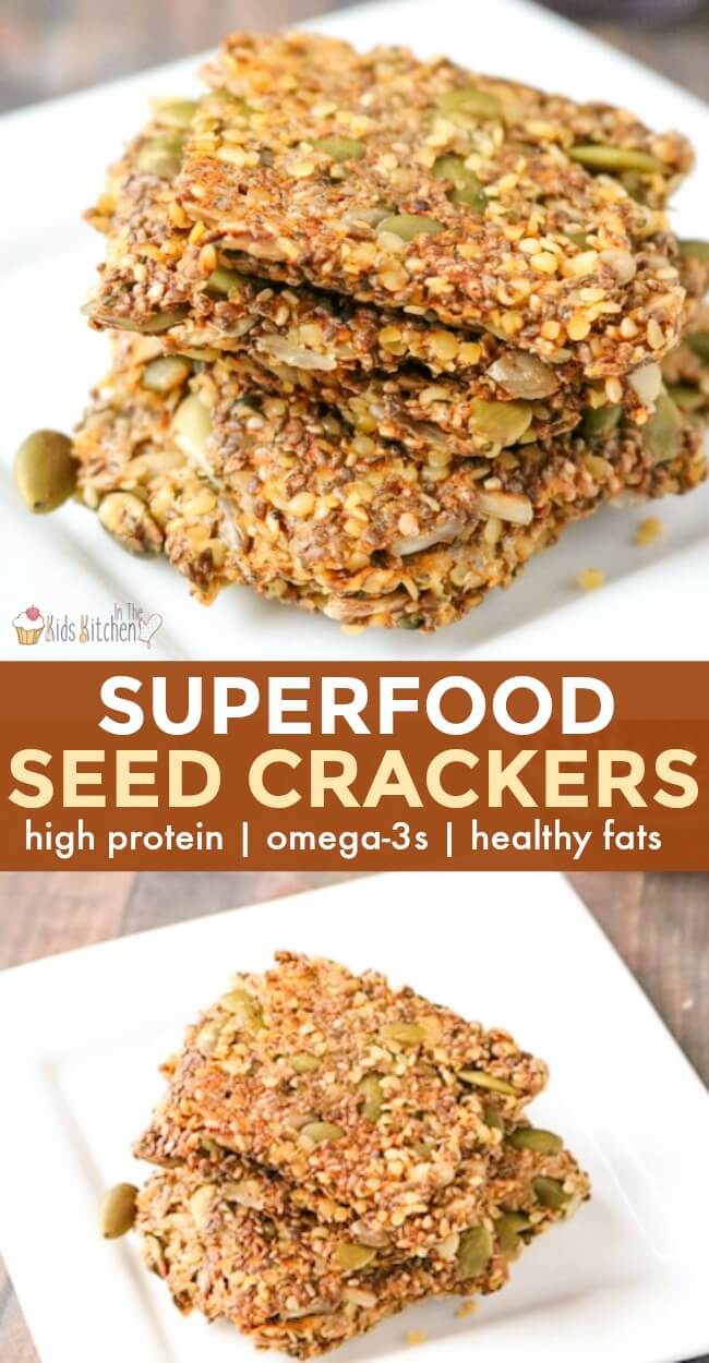 Our healthy seed crackers are a snack that you can feel good about serving them! Gluten free, protein-packed, so yummy!