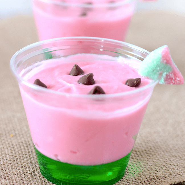 Easy Watermelon Pudding Cups
