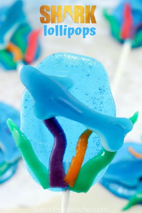 Use our clever candy-making trick to create these eye-catching and tasty shark lollipops! Perfect for shark week!