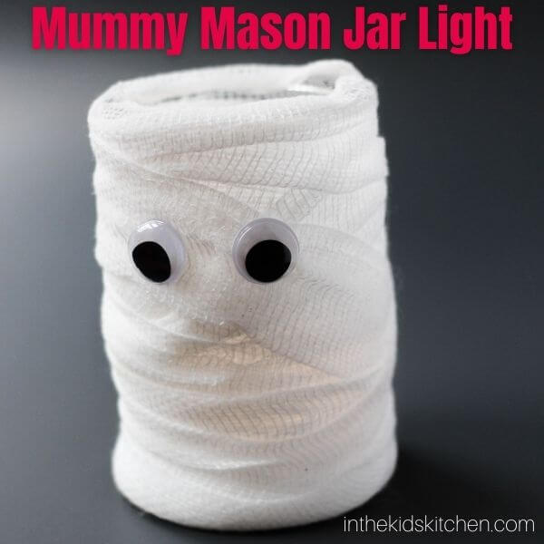 "mummy mason jar light"