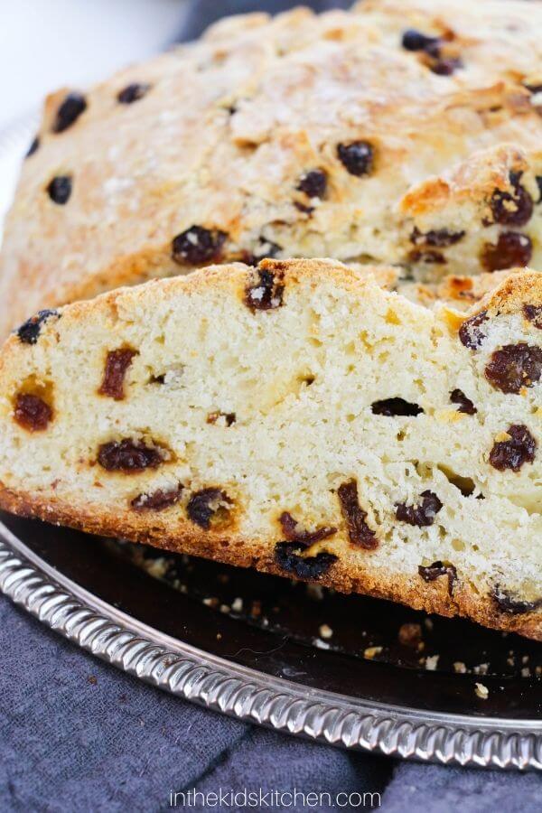 close up of a loaf of Irish soda bread