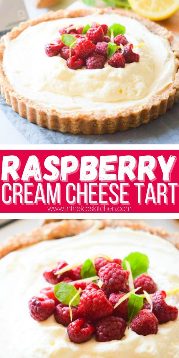 Gluten-free Raspberry Cream Cheese Tart - In the Kids' Kitchen