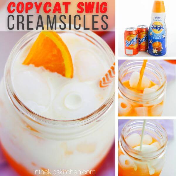 collage image for Copycat Swig Creamsicles.