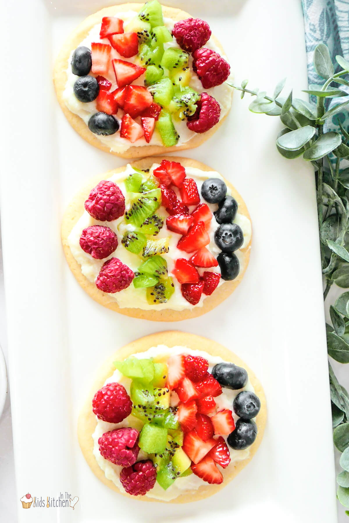 Mini Easter Egg Fruit Pizzas - In the Kids' Kitchen