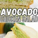Avocado Chicken Salad Pinterest Image.
