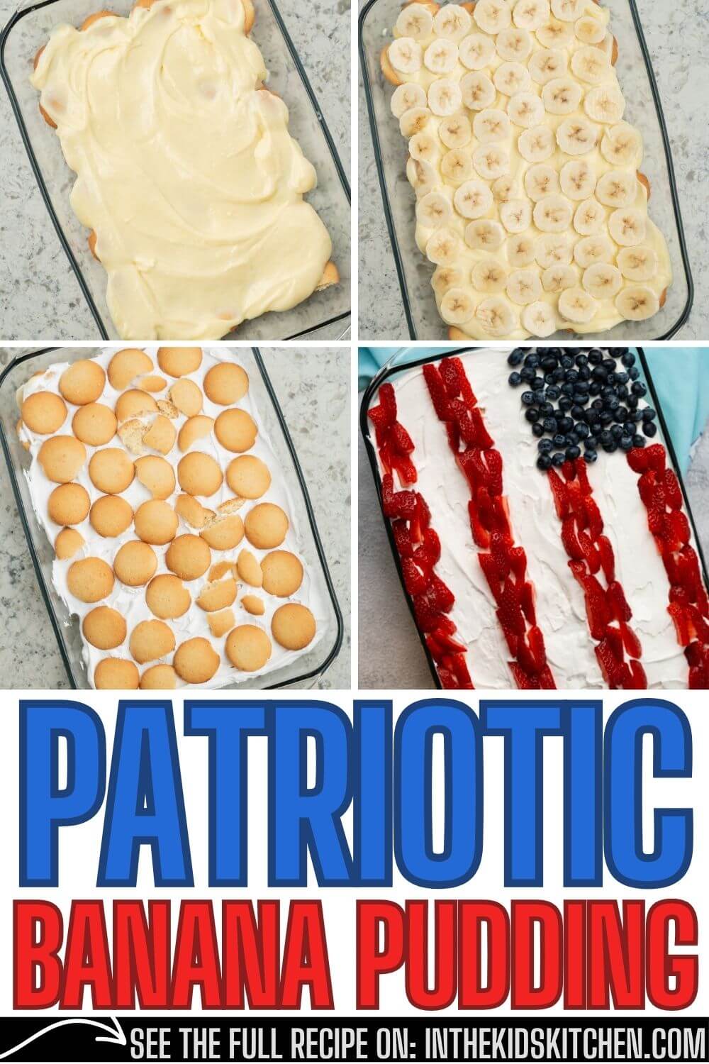 Pudding Flags American Flag Banana Pudding - In the Kids' Kitchen
