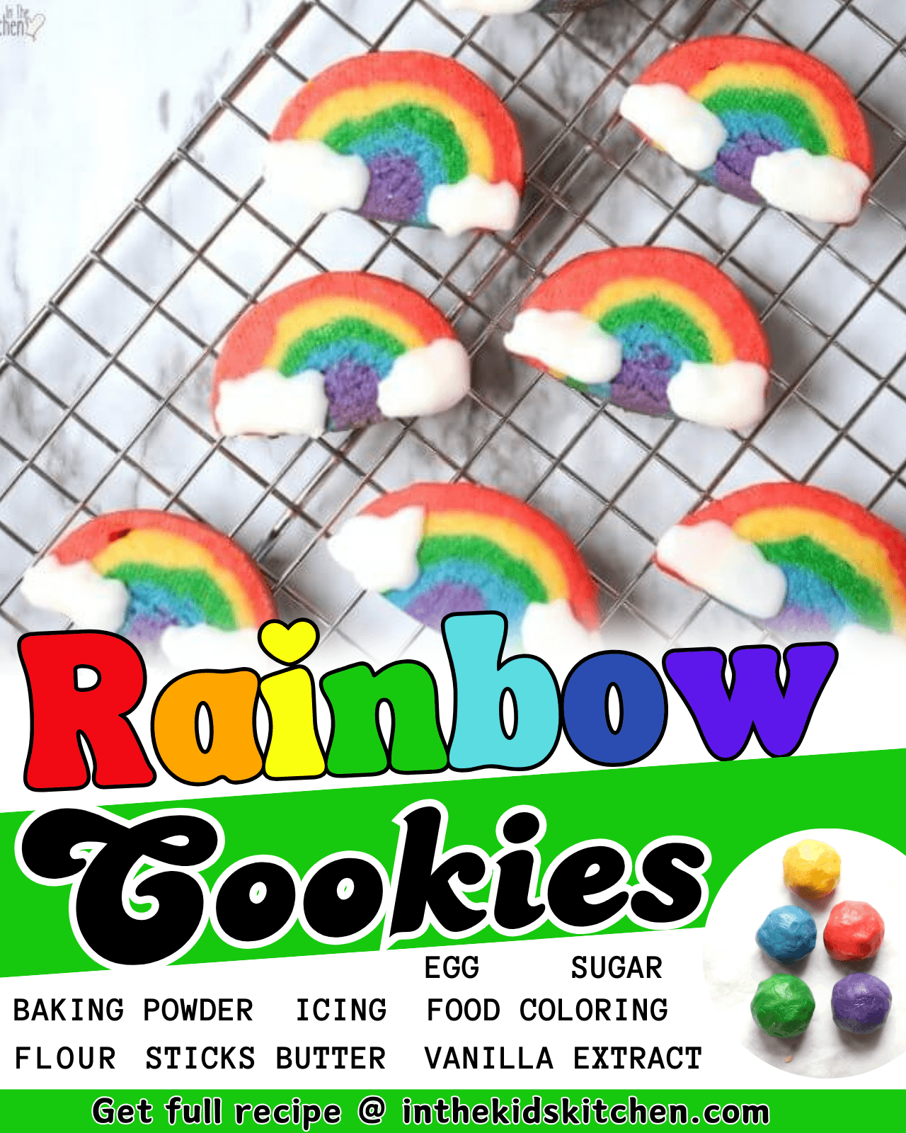 Rainbow Cookies (with VIDEO) - In the Kids' Kitchen