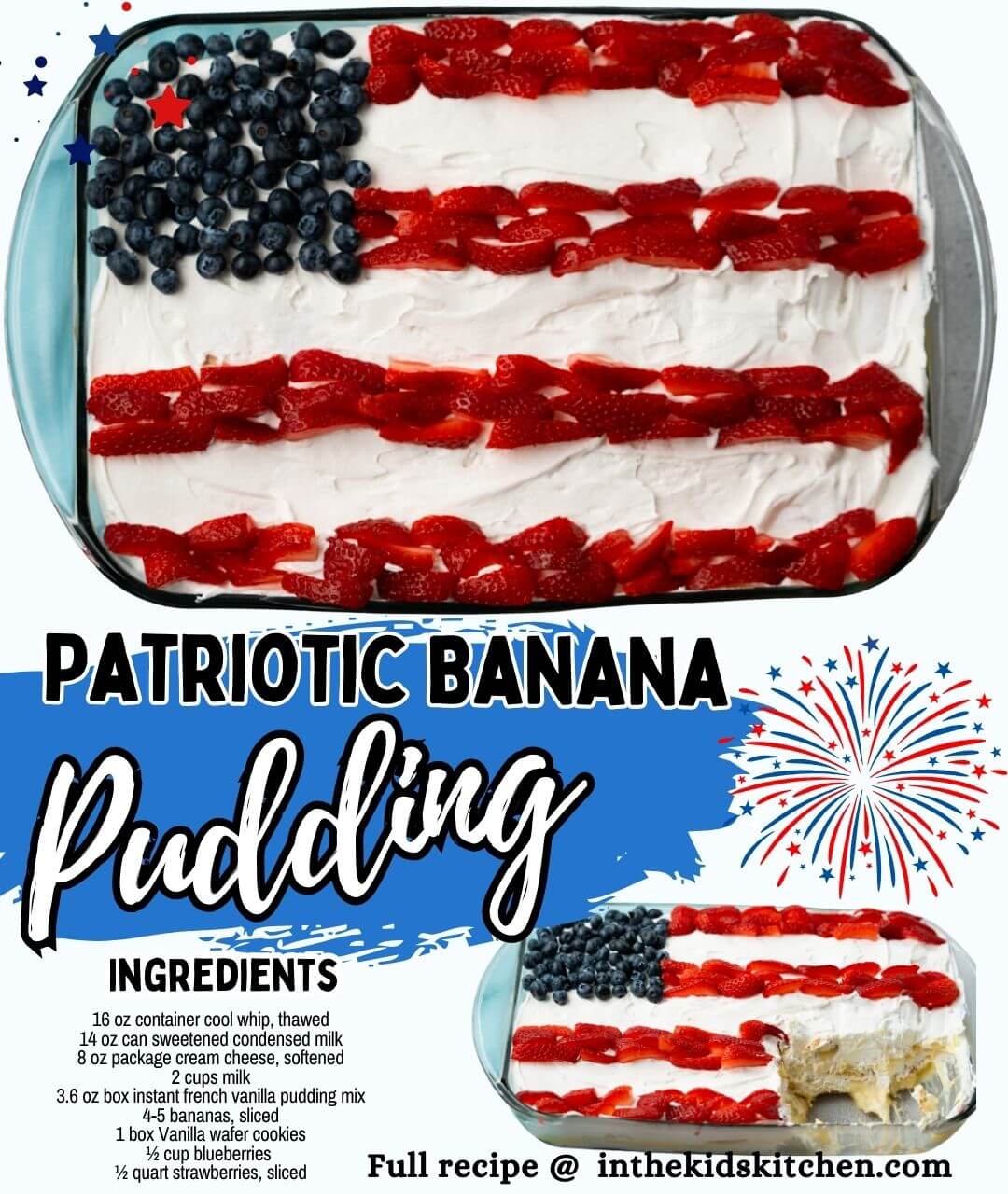 Pudding Flags American Flag Banana Pudding - In the Kids' Kitchen